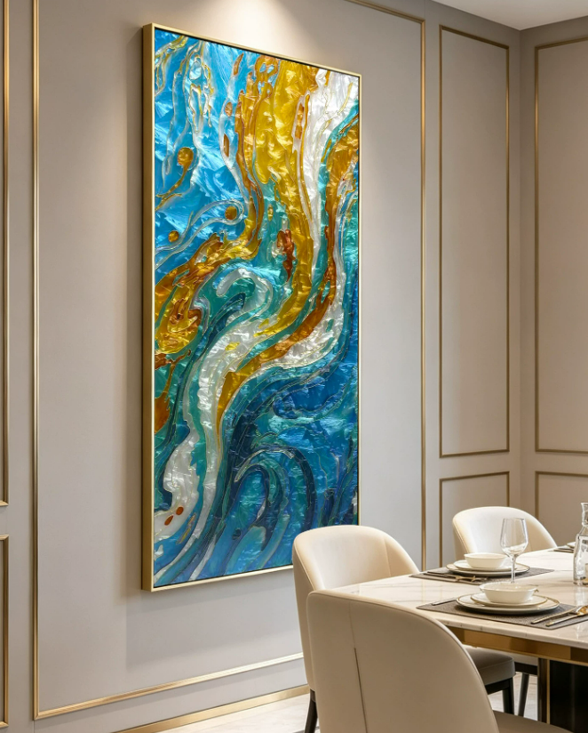 Modern Luxe Abstract Entryway Art