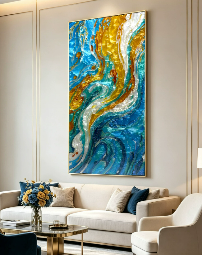 Modern Luxe Abstract Entryway Art