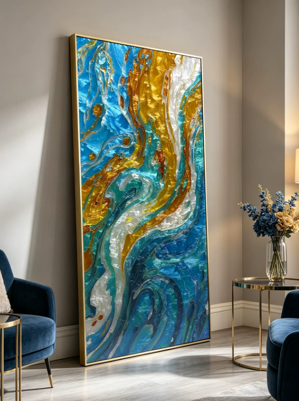 Modern Luxe Abstract Entryway Art