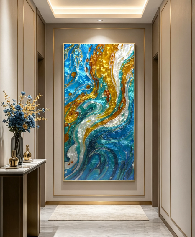 Modern Luxe Abstract Entryway Art