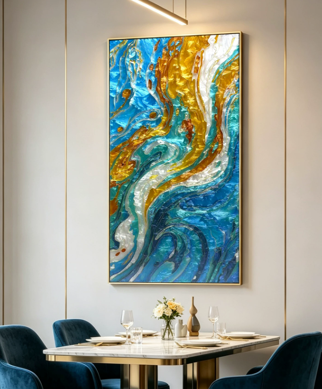 Modern Luxe Abstract Entryway Art