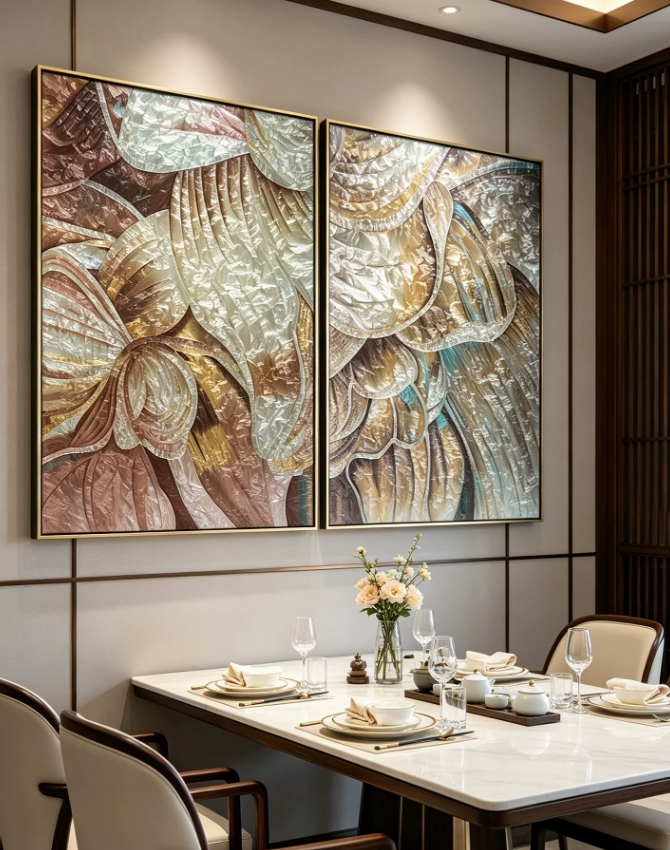 Golden Mocha Botanical Wall Art